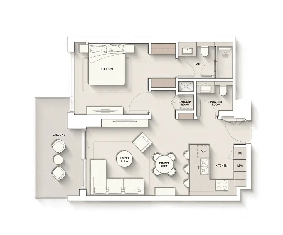 Floor plan 1 - Unit 2003